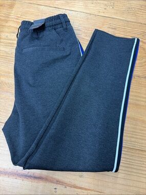Jack & Jones Dark Gray Joggers with Blue & Light Green Side Stripes